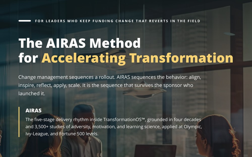 The AIRAS Method for Accelerating Transformation — brief cover