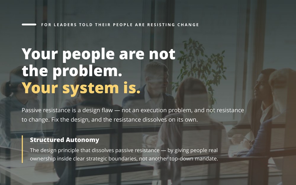 Your People Are NOT the Problem — brief cover